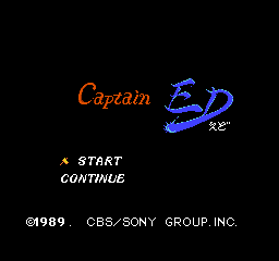 Captain Ed (Japan) Title Screen